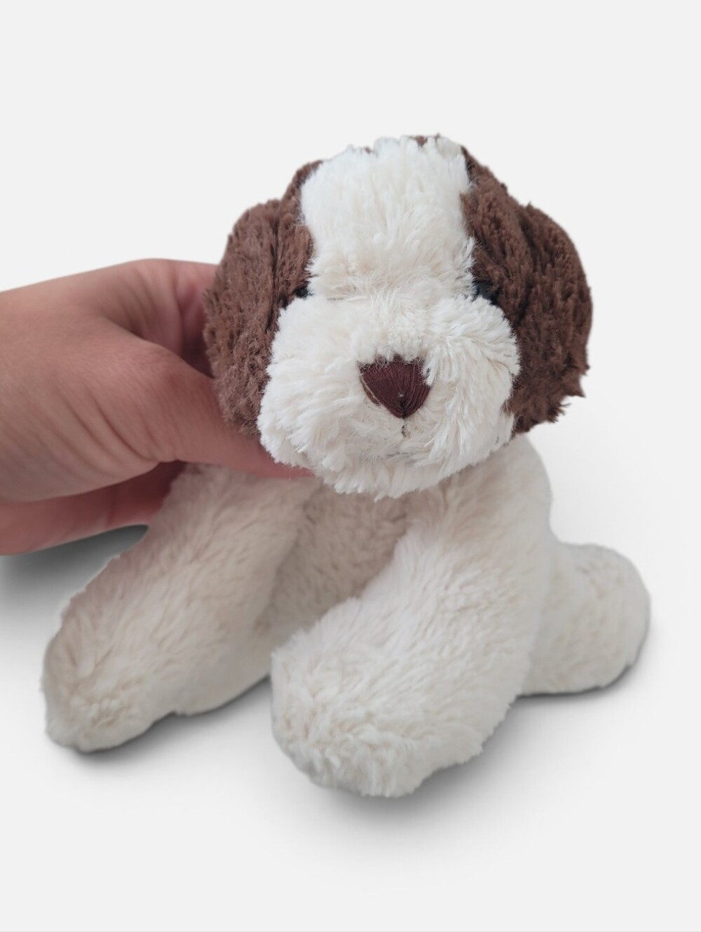 Plush Brown & White Puppy Dog Toy